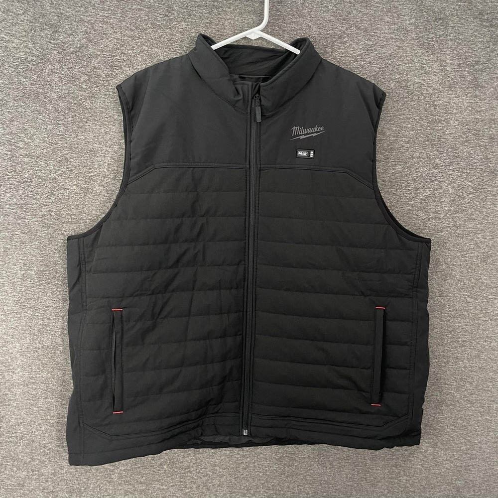 Milwaukee M12 Heated AXIS Vest Mens 3XL Black Quilted Full Zip Workwear M300